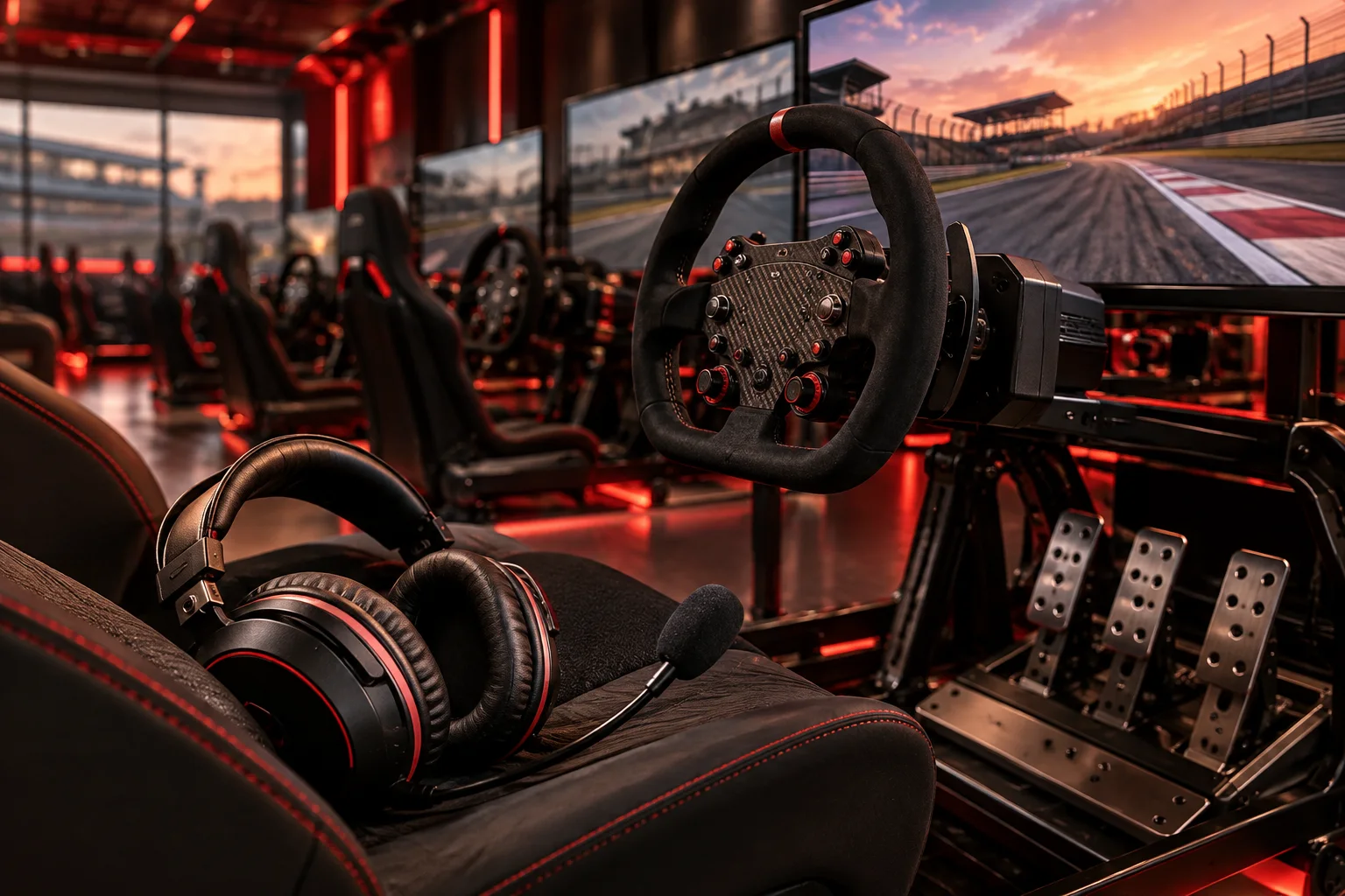 Headset e controles preparados Headset e controles preparados