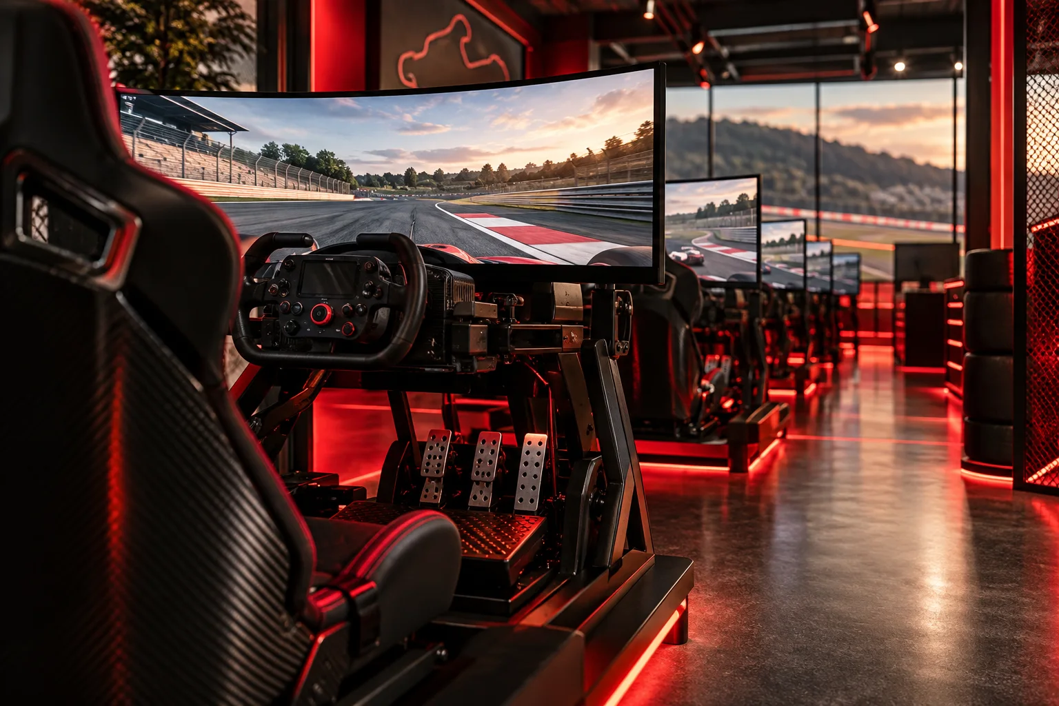 Telas com uma pista virtual