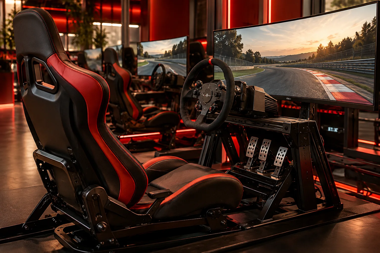 Cockpit com banco ajustável